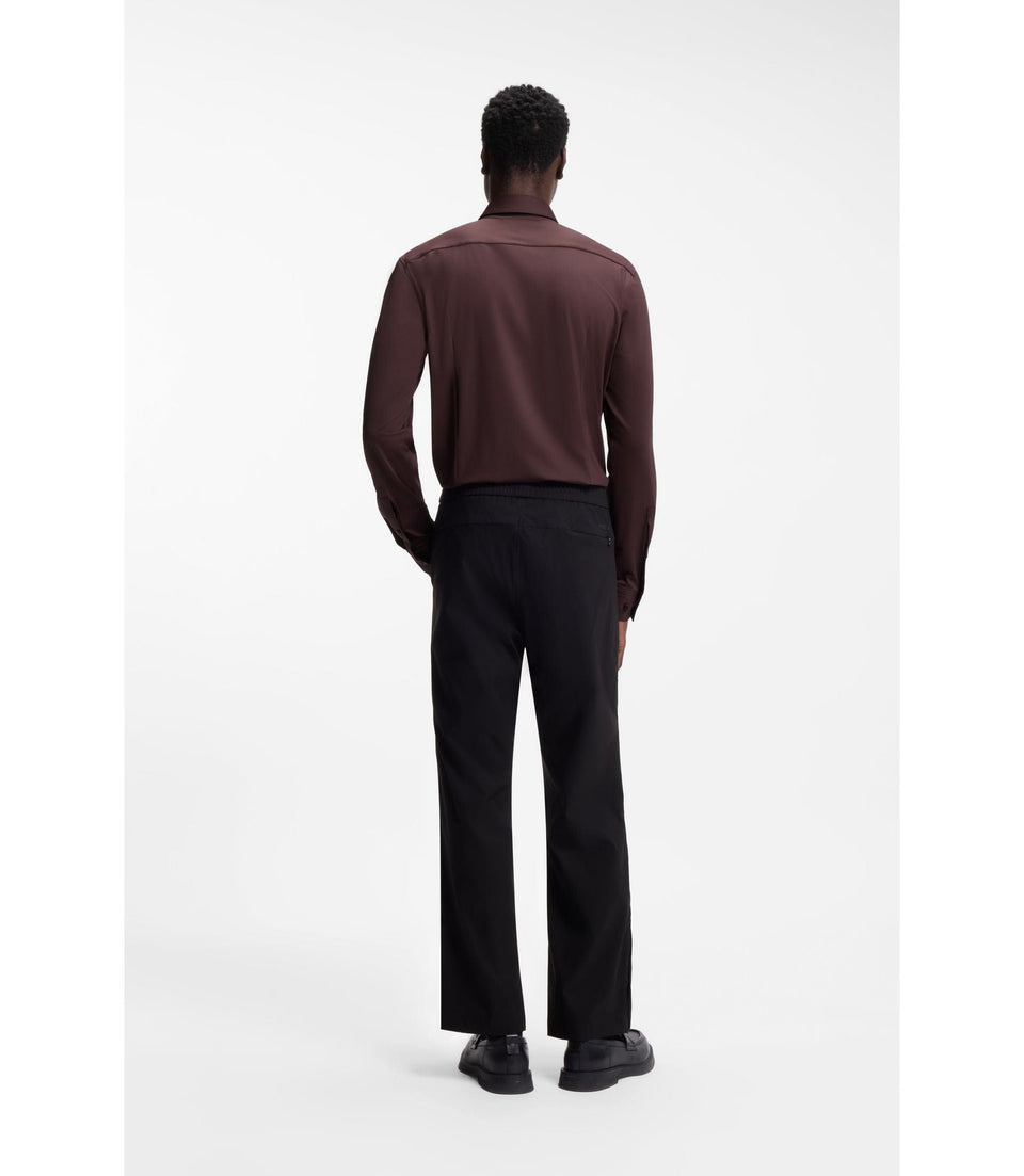 Hugo Slim Fit Shirt In Performance Stretch Jersey Light Brown