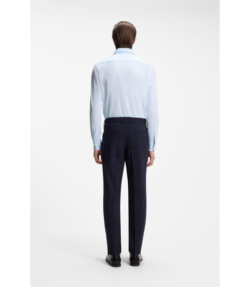 Boss Slim Fit Shirt In Italian Performance Stretch Jersey Light Blue