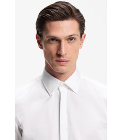 Boss Slim Fit Dress Shirt In Easy Iron Stretch Cotton White