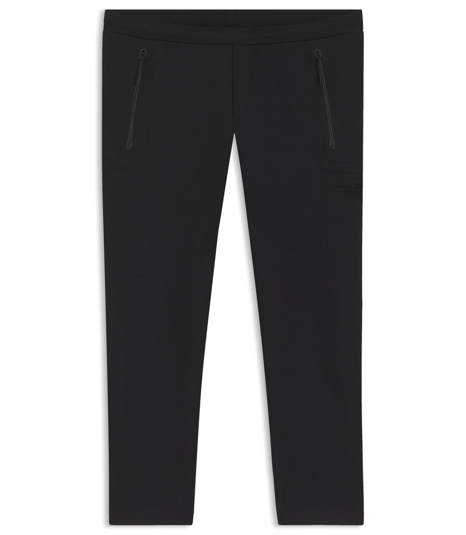 Boss Porsche X Boss Track Pants With Tonal Reflective Branding Black