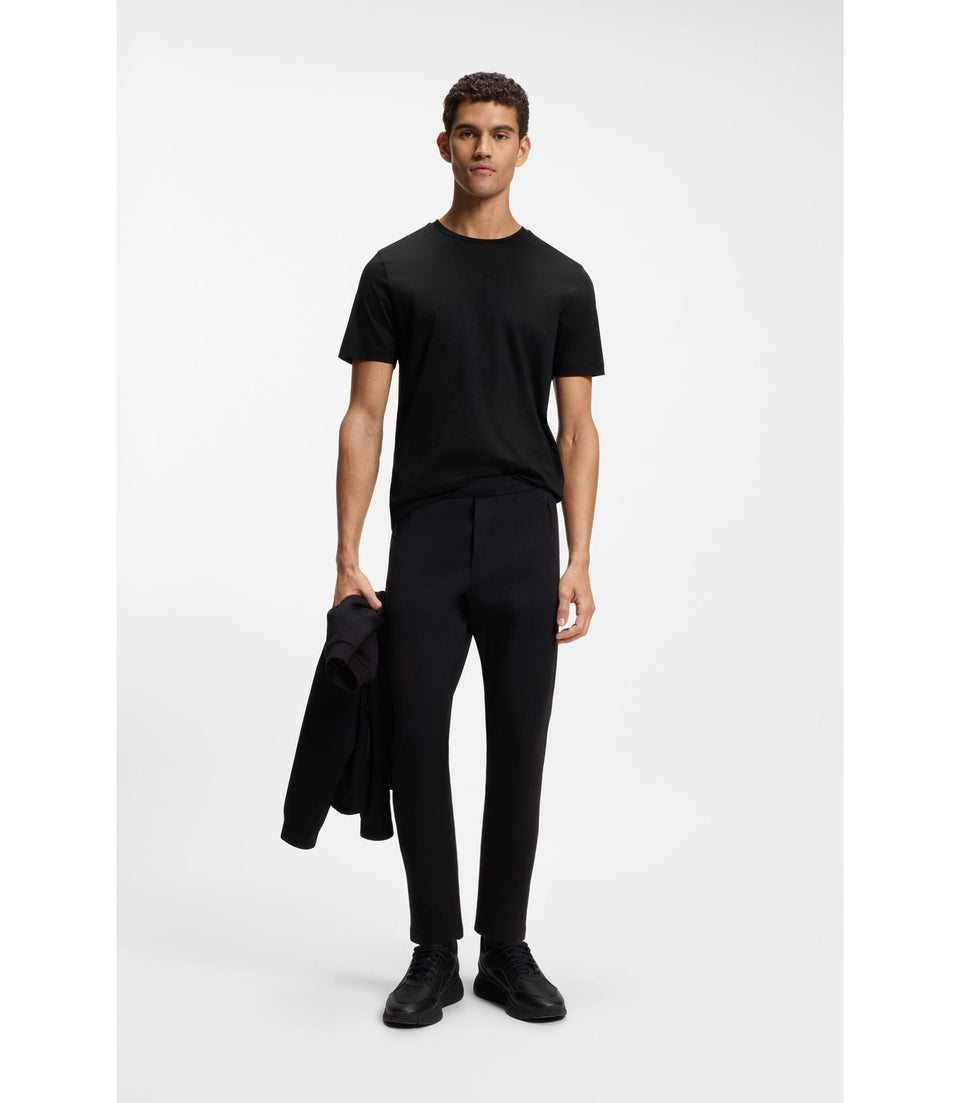 Boss Porsche X Boss Mercerized Cotton T Shirt With Rear Graphics Black