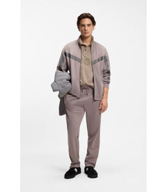 Hugo Oversize Fit Polo Shirt In Cotton With Tonal Logo Light Brown