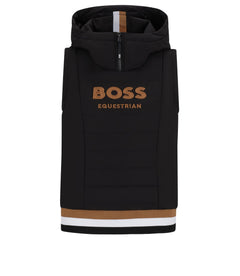 Boss Equestrian Sleeveless Hoodie With Embroidered Logo Black Women's