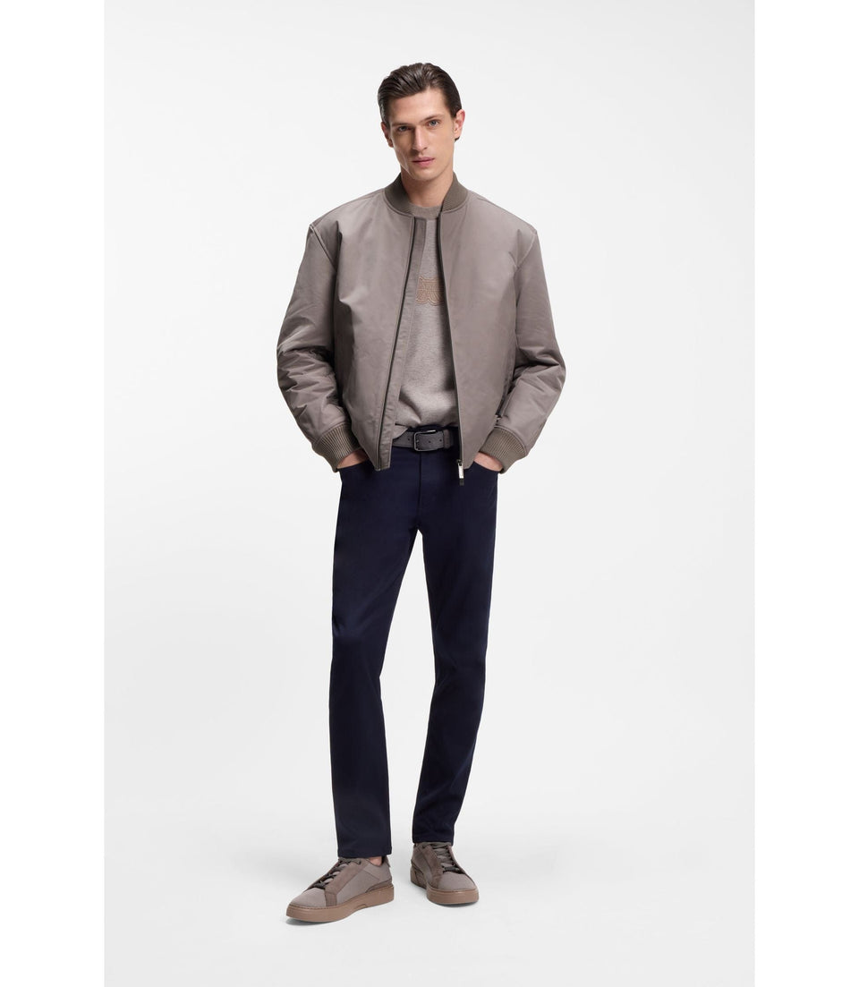 Boss X Aston Martin Bomber Jacket In Water Repellent Twill Light Grey