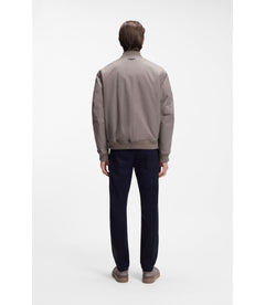 Boss X Aston Martin Bomber Jacket In Water Repellent Twill Light Grey