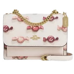Coach Mini Klare Crossbody Bag With Candy Print  pebbled leather/Gold/Chalk/Chalk