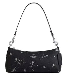 Coach Black Charlotte Medium Shoulder Bag