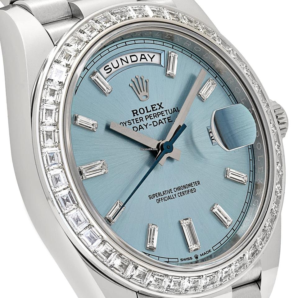 Rolex | Day-Date | 228396TBR | Platinum | 40 mm | Platinum | Blue | Automatic
