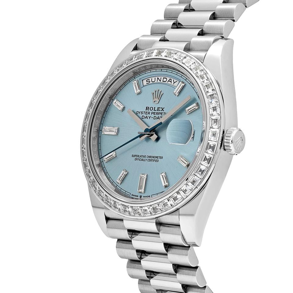 Rolex | Day-Date | 228396TBR | Platinum | 40 mm | Platinum | Blue | Automatic
