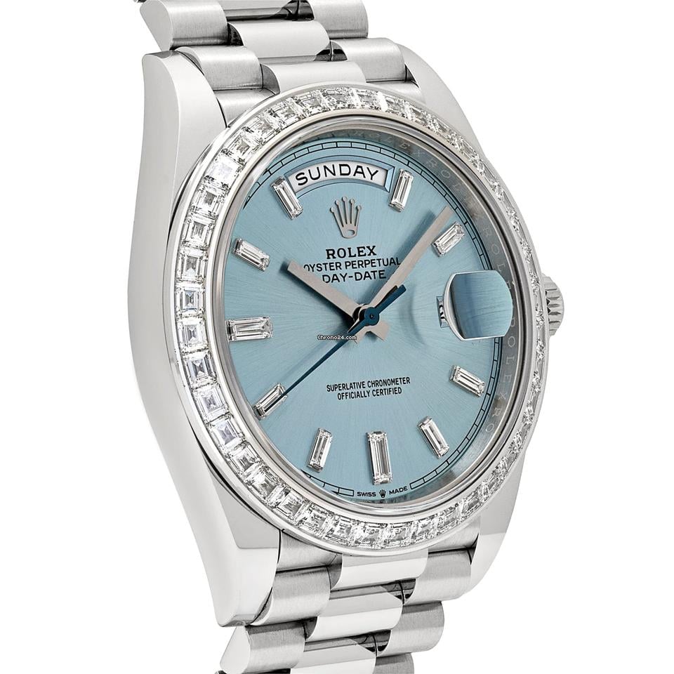 Rolex | Day-Date | 228396TBR | Platinum | 40 mm | Platinum | Blue | Automatic