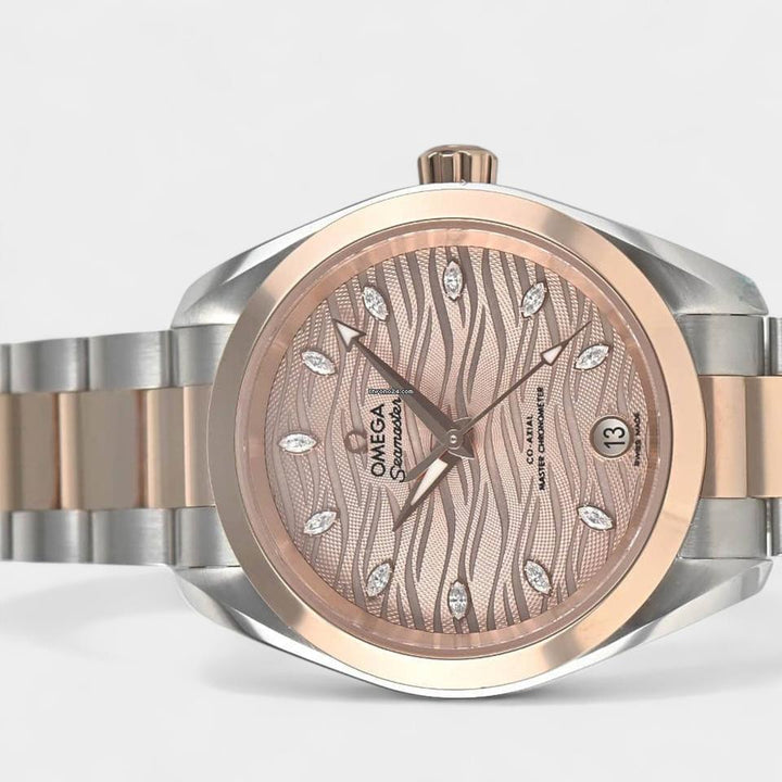 Omega Seamaster Aqua Terra Steel&Rose gold / 34 mm / Box&Papers / 220.20.34.20.59.00