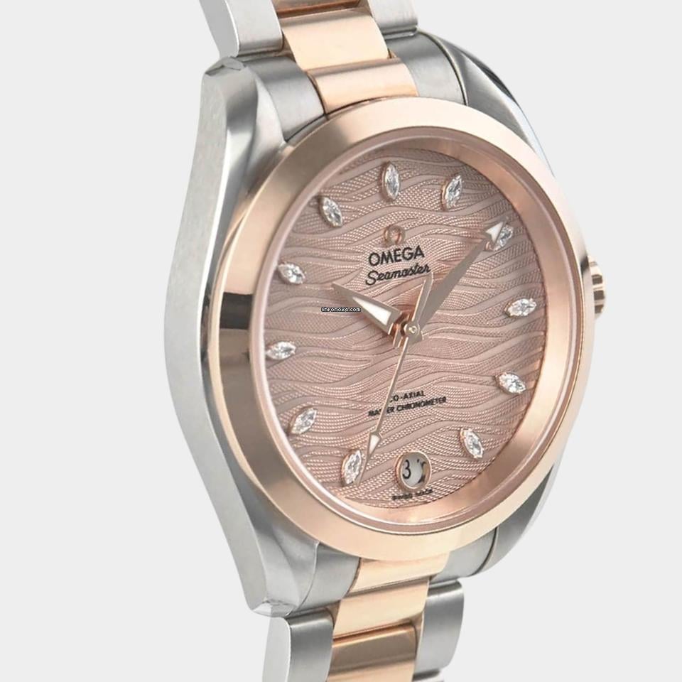 Omega Seamaster Aqua Terra Steel&Rose gold / 34 mm / Box&Papers / 220.20.34.20.59.00