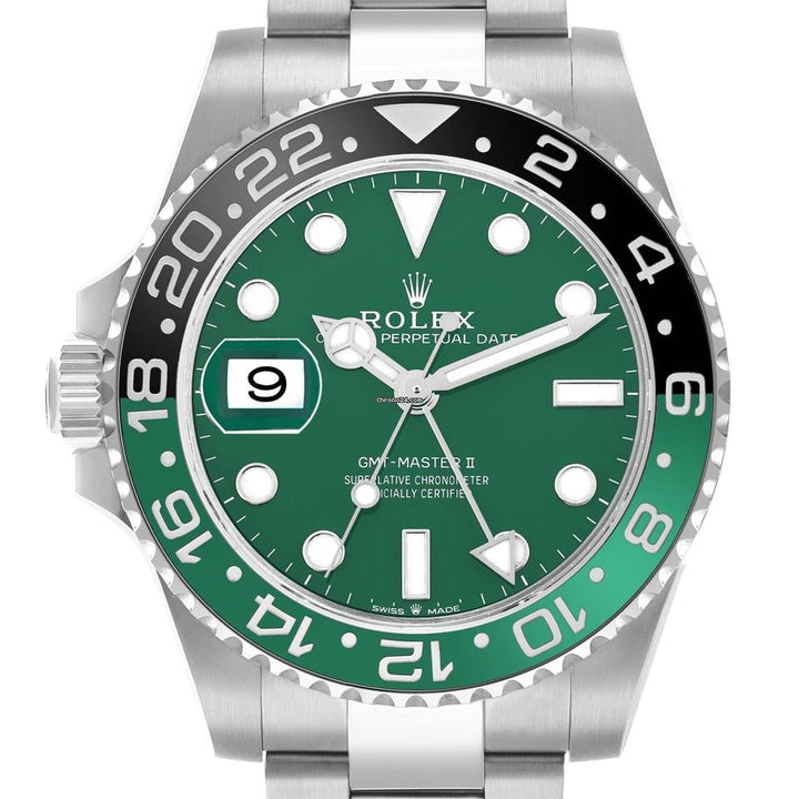 Rolex | GMT-Master II | 126729 | White gold | 40 mm | White gold | Green | Automatic