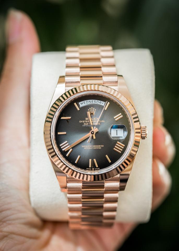 Rolex | Day-Date | Day-Date 40mm Slate Ombre Dial 228235 Rose Gold | Rose gold | 40 mm | Rose gold | Grey | Automatic
