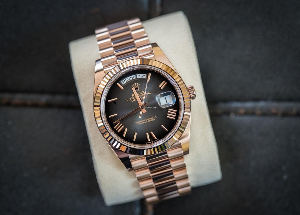 Rolex | Day-Date | Day-Date 40mm Slate Ombre Dial 228235 Rose Gold | Rose gold | 40 mm | Rose gold | Grey | Automatic