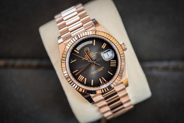Rolex | Day-Date | Day-Date 40mm Slate Ombre Dial 228235 Rose Gold | Rose gold | 40 mm | Rose gold | Grey | Automatic