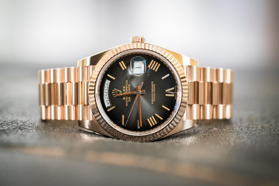 Rolex | Day-Date | Day-Date 40mm Slate Ombre Dial 228235 Rose Gold | Rose gold | 40 mm | Rose gold | Grey | Automatic