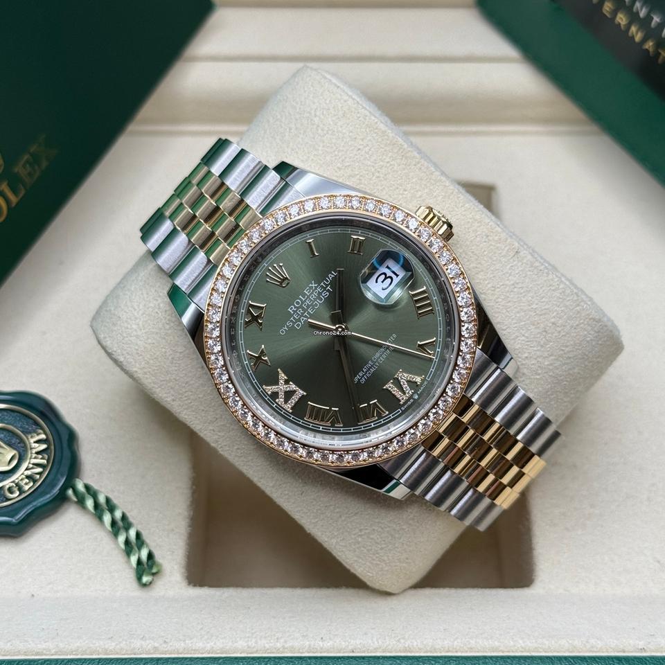 Rolex | Datejust | 126283RBR | Gold/Steel | 36 x 44 mm | Gold/Steel | Green | Automatic