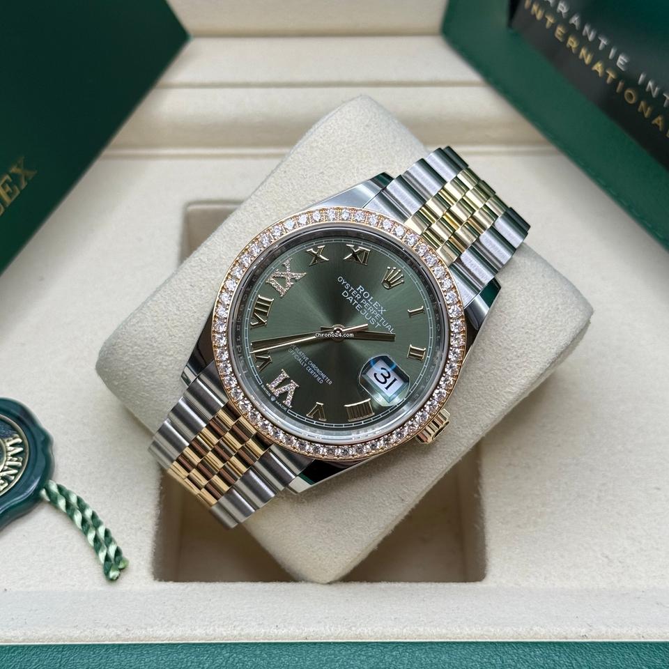 Rolex | Datejust | 126283RBR | Gold/Steel | 36 x 44 mm | Gold/Steel | Green | Automatic
