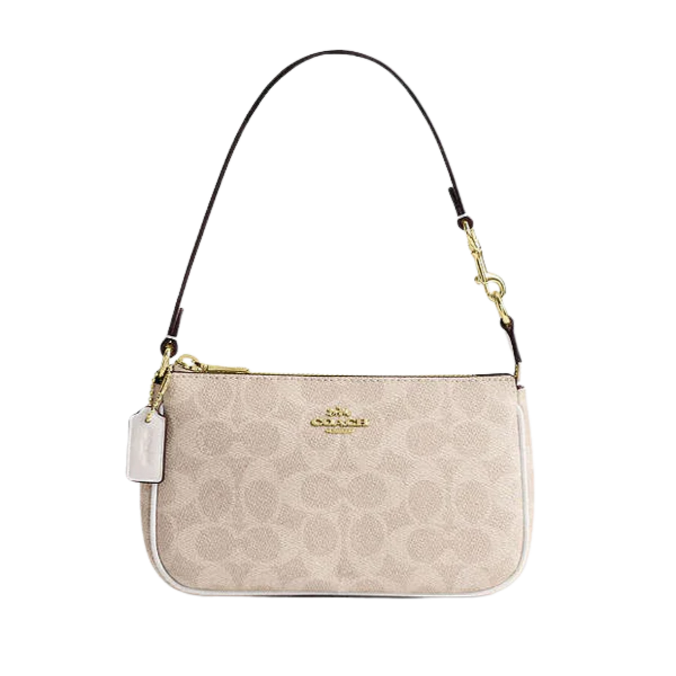 Coach Nolita 19 In Signature Canvas Signature Canvas-Gold-Sand-Chalk