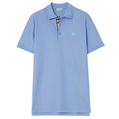 Burberry Cotton Polo Cornflower Blue T-Shirt