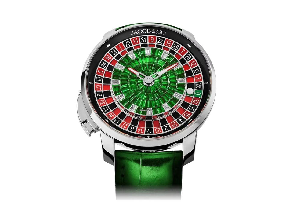 Jacob & Co.Casino Tourbillon White Gold Green Emerald Eezel Roulette Dial Unworn Full Set