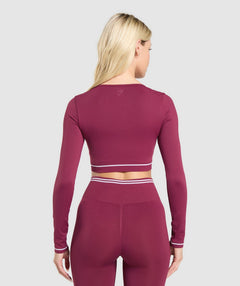 Women's Gymshark Contrast Seamless Crop Top Strong Pink