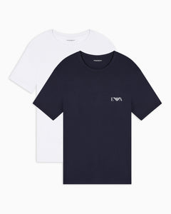 Emporio Armani Two-pack of jersey T-shirts with bold monogram logo