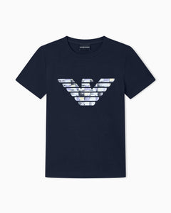 Emporio Armani T-shirt regular fit in lightweight stretch cotton jersey