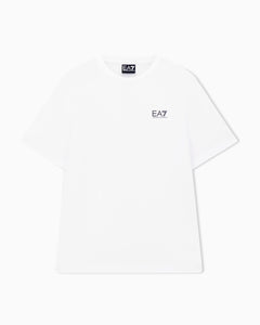 EA7 Logo t-shirt in cotton jersey with back print Logo Series