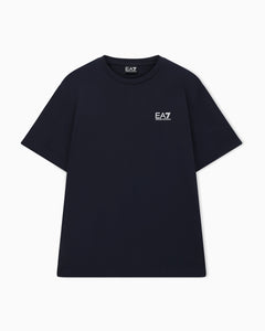 EA7 Logo t-shirt in cotton jersey with back print Logo Series