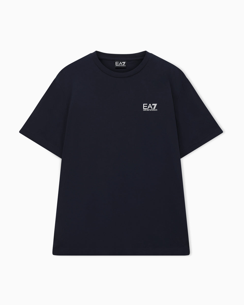 EA7 Logo t-shirt in cotton jersey with back print Logo Series