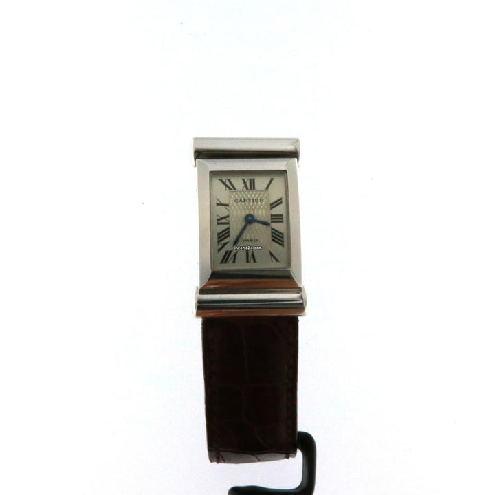 Cartier Driver's Limited Edition Privee Collection 150 pezzi oro bianco 18k Meccanico 2 cinturini in alligatore di dimensione diversa