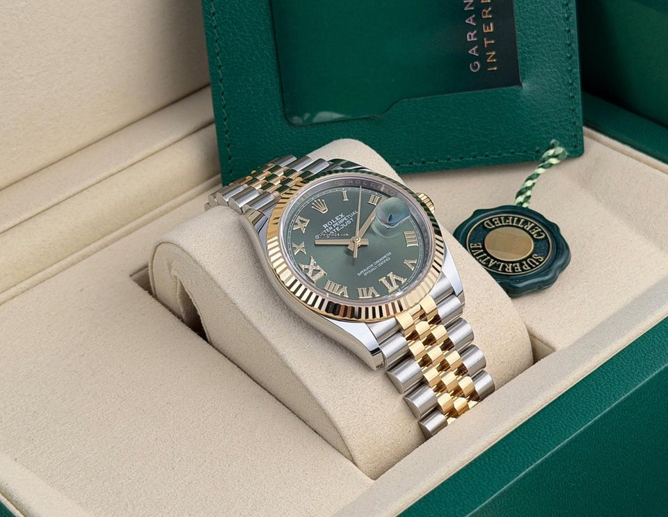 Rolex | Datejust | 126233 | Gold/Steel | 36 x 44 mm | Gold/Steel | Green | Automatic