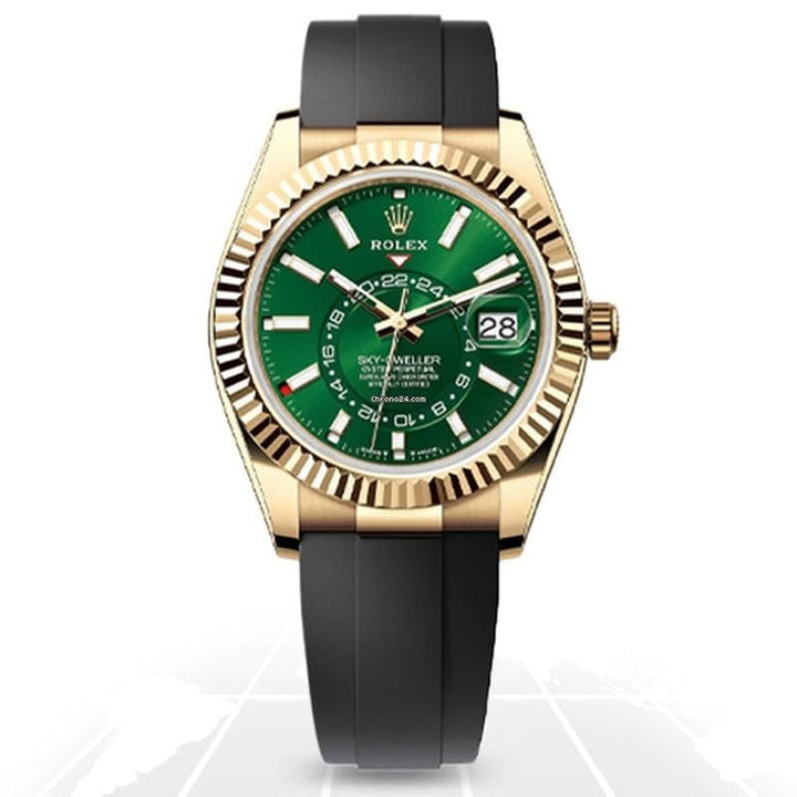 Rolex | Sky-Dweller | 336238 | Yellow gold | 42 mm | Green | Automatic