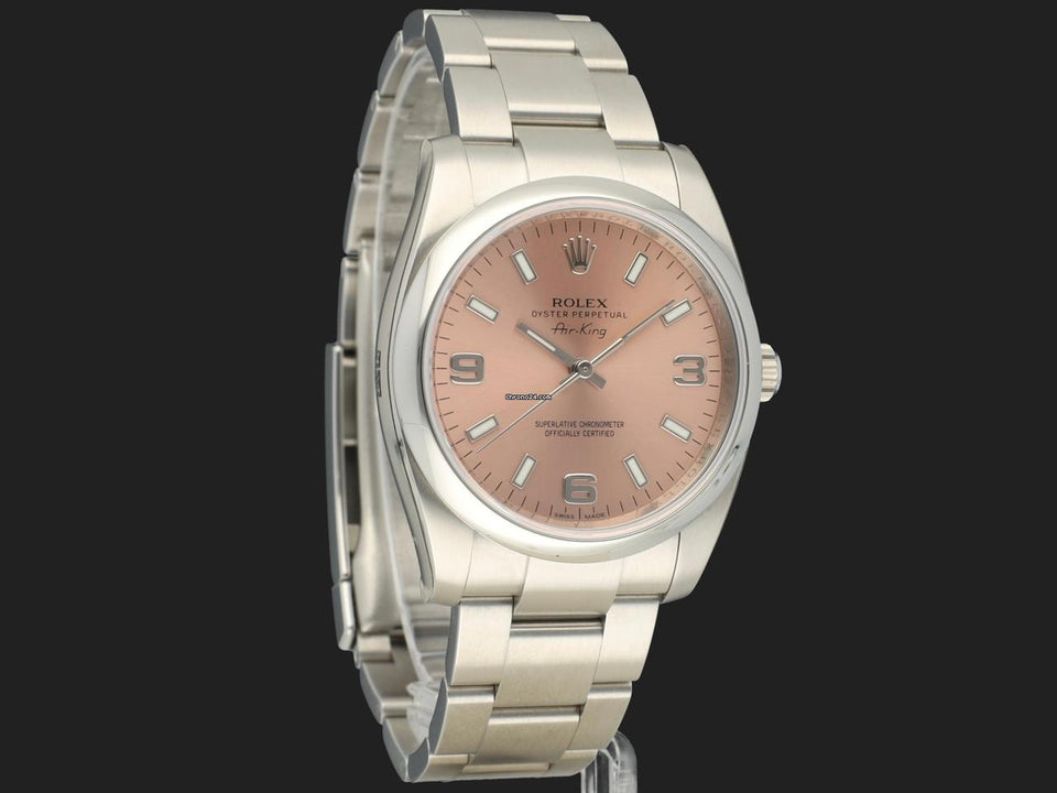 Rolex | Air King | 114200 | Steel | 34 mm | Steel | Pink | Automatic