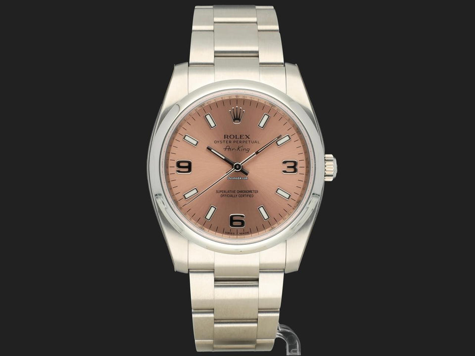 Rolex | Air King | 114200 | Steel | 34 mm | Steel | Pink | Automatic