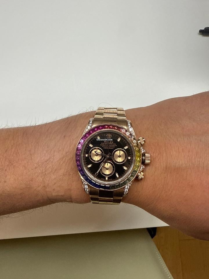 Rolex116505 116505 RAINBOW CUSTOM DIAMONDS EVEROSE