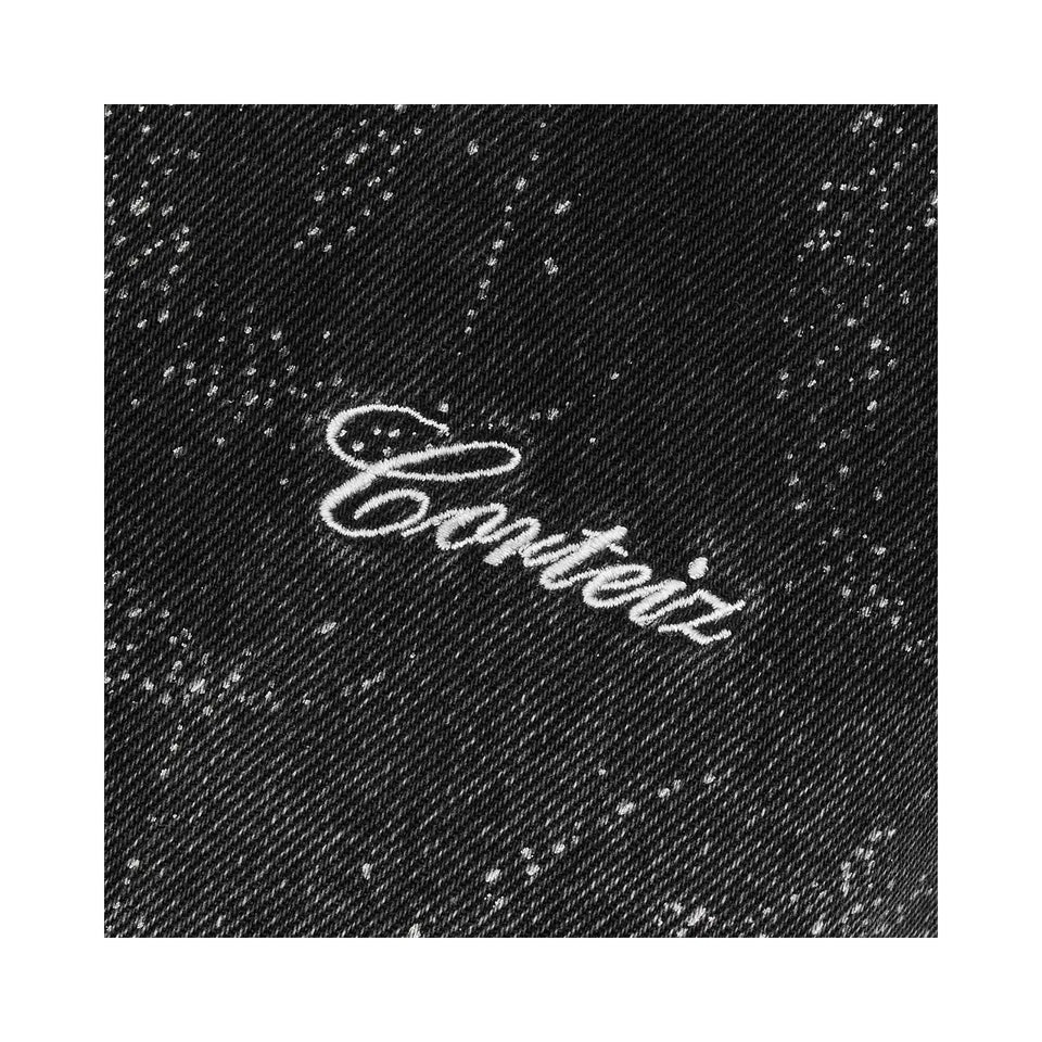 Corteiz Old English Denim Work Jacket Black Wash