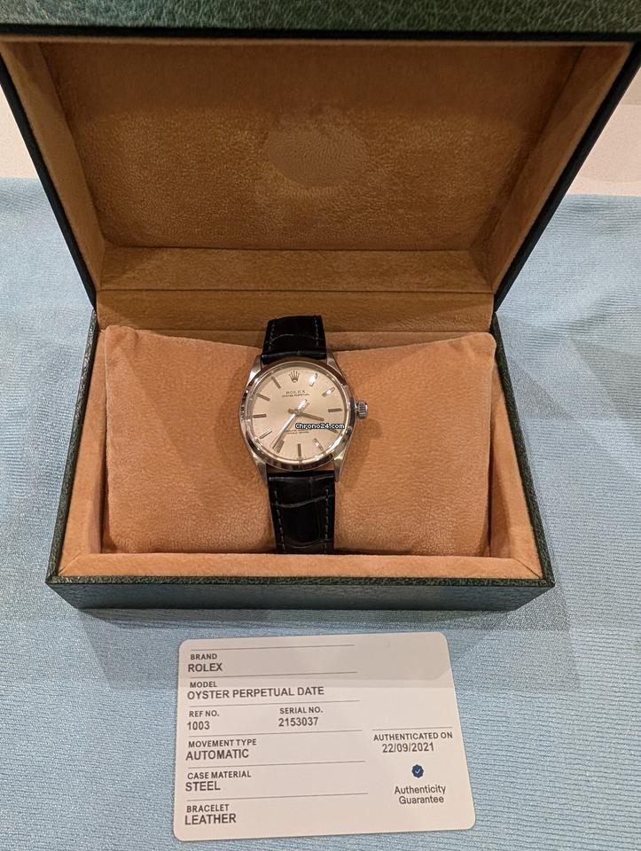 Rolex | Oyster Perpetual | 1003 | 34 x 39 mm | Alligator skin | Automatic