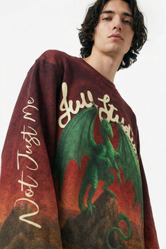 Emerald Dragon Full Sleeve Waffle T-Shirt