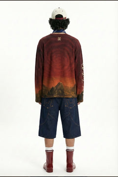 Emerald Dragon Full Sleeve Waffle T-Shirt