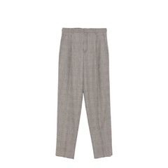 High-Waisted Pants in Prince of Wales Wool
