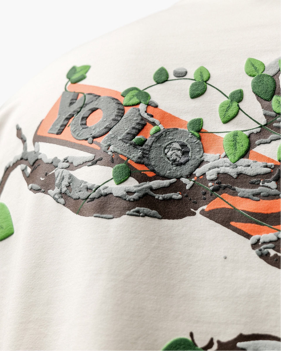 YOLO Branch Tee - Off White Oversized T-Shirt