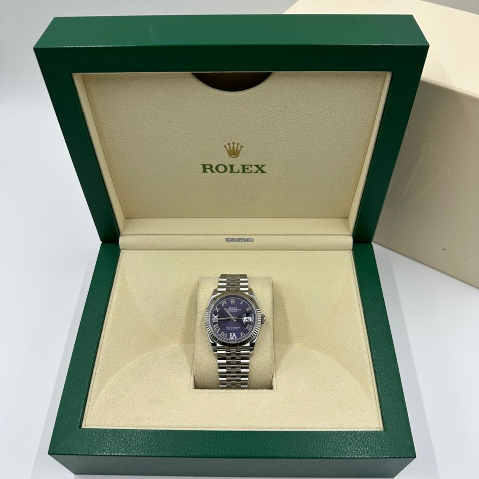 Rolex Datejust 36 126234 Purple Roman VIIX Diamond Dial Jubilee