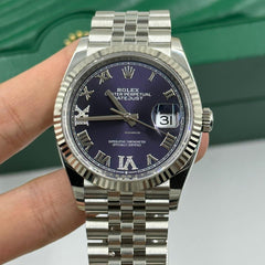 Rolex Datejust 36 126234 Purple Roman VIIX Diamond Dial Jubilee
