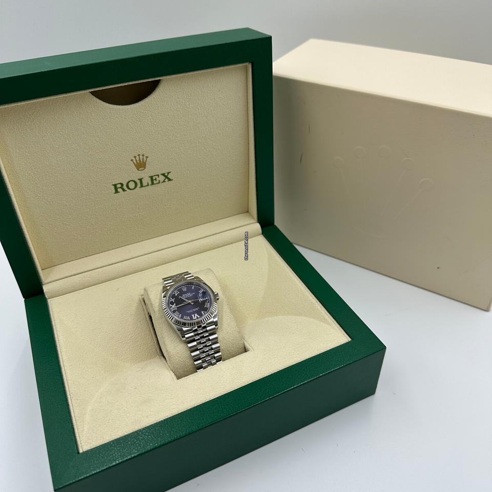 Rolex Datejust 36 126234 Purple Roman VIIX Diamond Dial Jubilee