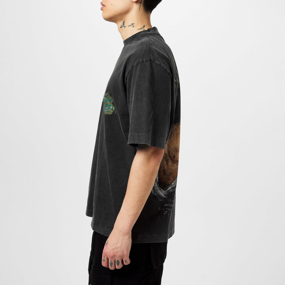 Bacchus Skate Prefaded Distressed T-Shirt