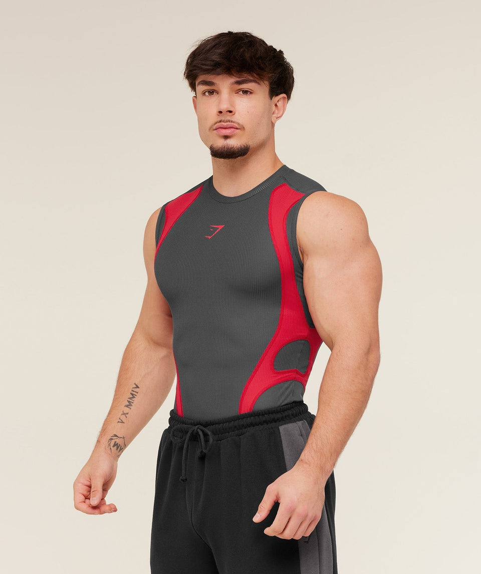 Gymshark x Carlos Belcast Tank Baselayer -  Onyx Grey