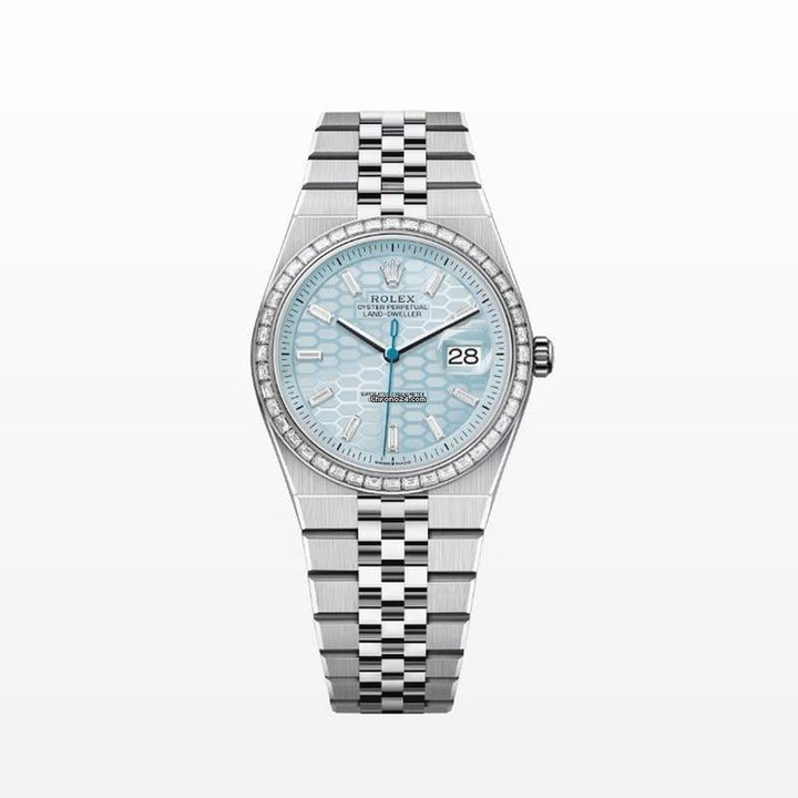 Rolex | Land-Dweller | 127286TBR | Platinum | 36 mm | Platinum | Blue | Automatic